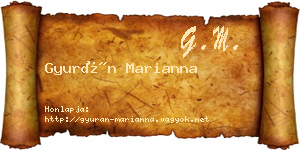 Gyurán Marianna névjegykártya